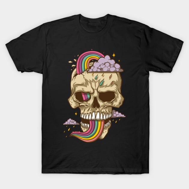 Rainbow Skull T-Shirt by Made In Kush